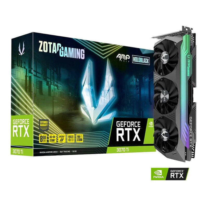 Zotac Gaming GeForce RTX 3070 Ti AMP Holo 8GB GDDR6X ZT-A30710F-10P - كرت الشاشة